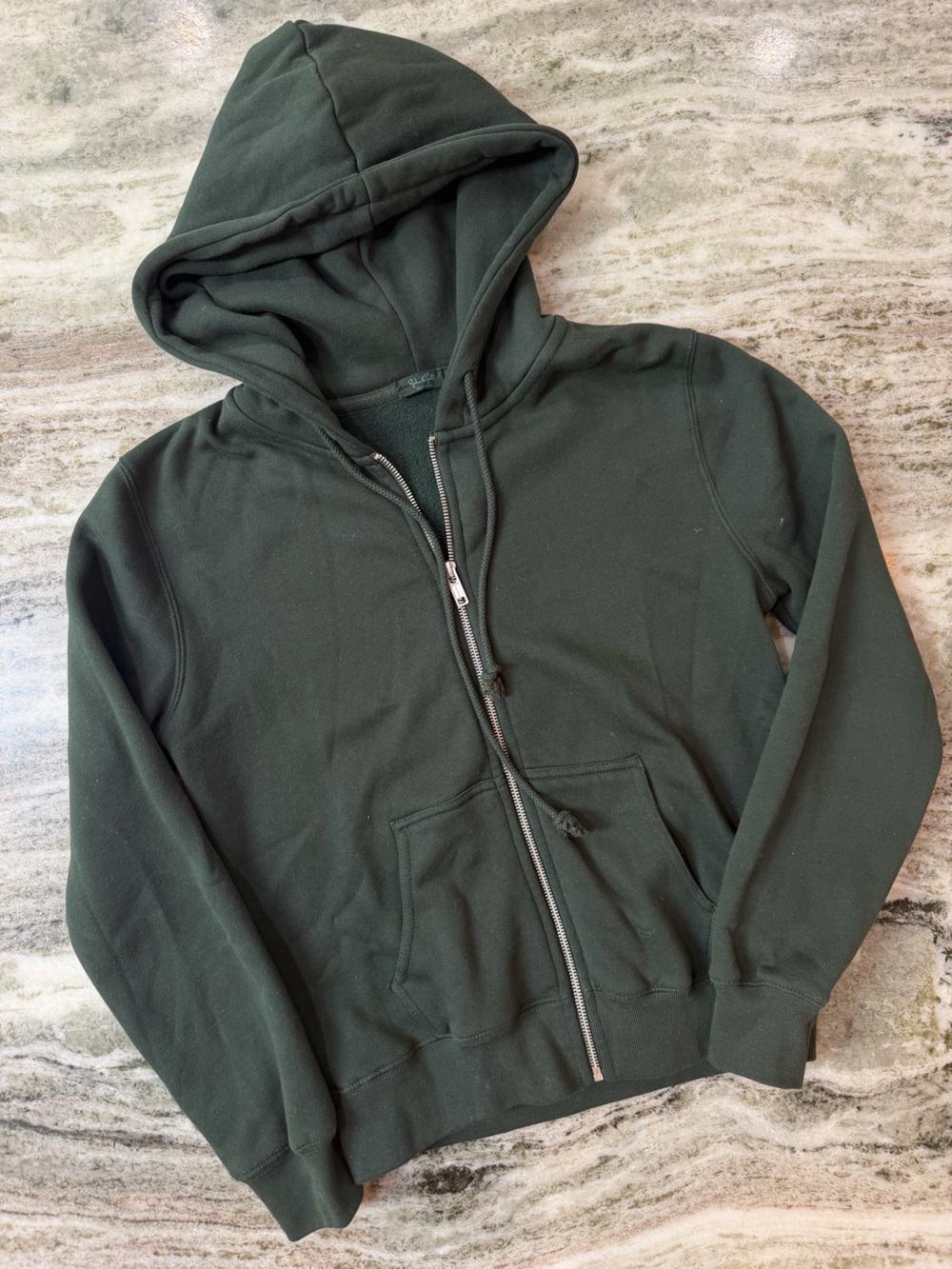 J.Galt Brandy Melville Forest Green Zip-Up Hoodie